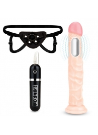 Регулируемые трусики с вибрирующей насадкой - 21 см. - Lux Fetish - купить с доставкой в Миассе