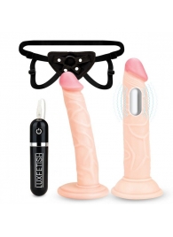 Регулируемые трусики с 2 насадками - 16 и 15 см. - Lux Fetish - купить с доставкой в Миассе