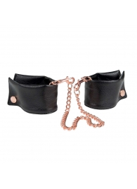 Черные мягкие наручники Entice French Cuffs с цепью - California Exotic Novelties - купить с доставкой в Миассе