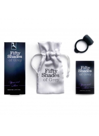 Темно-серое эрекционное кольцо Vibrating Love Ring с вибрацией - Fifty Shades of Grey - в Миассе купить с доставкой
