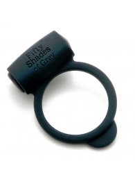 Темно-серое эрекционное кольцо Vibrating Love Ring с вибрацией - Fifty Shades of Grey - в Миассе купить с доставкой
