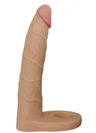 Телесная насадка-фаллоимитатор для двойного проникновения - 17 см. - Lovetoy - купить с доставкой в Миассе