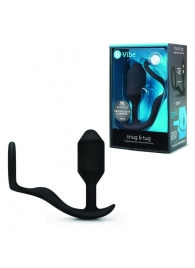 Черное эрекционное кольцо с анальным плагом Snug   Tug - b-Vibe - в Миассе купить с доставкой
