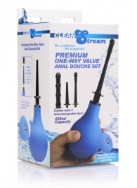 Анальный душ с 3 насадками Premium One-way Valve Anal Douche Set - XR Brands - купить с доставкой в Миассе