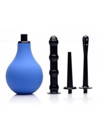 Анальный душ с 3 насадками Premium One-way Valve Anal Douche Set - XR Brands - купить с доставкой в Миассе