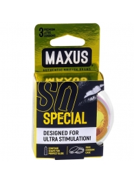 Презервативы с точками и рёбрами в пластиковом кейсе MAXUS Special - 3 шт. - Maxus - купить с доставкой в Миассе