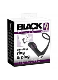 Черное эрекционное кольцо с анальной вибропробкой Vibrating Ring   Plug - Orion - в Миассе купить с доставкой