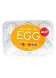 Набор из 6 мастурбаторов Tenga EGG Easy Beat с различным рельефом - Tenga - в Миассе купить с доставкой