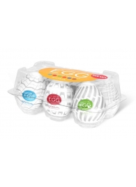 Набор из 6 мастурбаторов Tenga EGG Easy Beat с различным рельефом - Tenga - в Миассе купить с доставкой