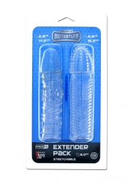 Комплект из 2 прозрачных насадок на пенис PENIS EXTENDER PACK - Dream Toys - в Миассе купить с доставкой