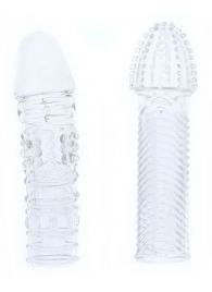 Комплект из 2 прозрачных насадок на пенис PENIS EXTENDER PACK - Dream Toys - в Миассе купить с доставкой