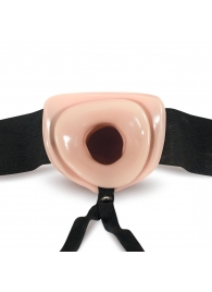 Телесный полый страпон Dr. Skin 6 Inch Hollow Strap On - 15,2 см. - Blush Novelties - купить с доставкой в Миассе