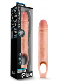 Телесный реалистичный фаллоудлинитель 10 Inch Silicone Cock Sheath Penis Extender - 25,4 см. - Blush Novelties - в Миассе купить с доставкой