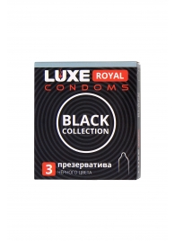Черные презервативы LUXE Royal Black Collection - 3 шт. - Luxe - купить с доставкой в Миассе