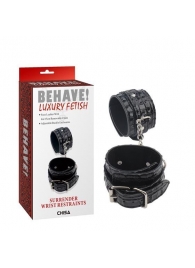 Черные наручники Surrender Wrist Restraints - Chisa - купить с доставкой в Миассе
