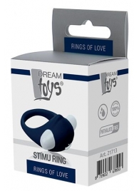 Гладкое синее эрекционное виброкольцо STIMU RING - Dream Toys - в Миассе купить с доставкой