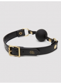 Черный кляп-шар Bound to You Faux Leather Ball Gag - Fifty Shades of Grey - купить с доставкой в Миассе