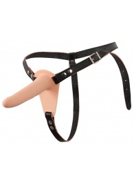 Телесный поясной страпон с вибрацией Vibrating Strap-On - 15,7 см. - Orion - купить с доставкой в Миассе