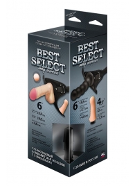 Черный пояс для женщин BEST SELECT с 3 насадками - LOVETOY (А-Полимер) - купить с доставкой в Миассе