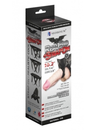 Гигантский фаллоимитатор на присоске в комплекте с трусиками - 26 см. - LOVETOY (А-Полимер) - купить с доставкой в Миассе