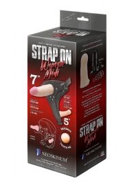 Реалистичный страпон Woman Midi с вагинальной пробкой - 19 см. - LOVETOY (А-Полимер) - купить с доставкой в Миассе