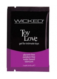 Лубрикант на водной основе для использования с игрушками WICKED Toy Love - 3 мл. - Wicked - купить с доставкой в Миассе