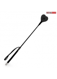 Черный стек с наконечником-сердечком - 54 см. - Notabu - купить с доставкой в Миассе