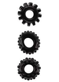 Набор из 3 черных эрекционных колец SET OF 3 COCKRINGS - Dream Toys - в Миассе купить с доставкой