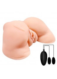 Телесная вибровагина Julie с 2 рабочими отверстиями - Baile - в Миассе купить с доставкой