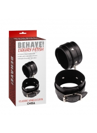 Черные оковы Classic Ankle Cuffs - Chisa - купить с доставкой в Миассе