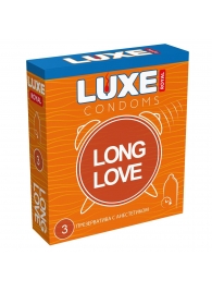 Презервативы с продлевающим эффектом LUXE Royal Long Love - 3 шт. - Luxe - купить с доставкой в Миассе