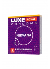 Презервативы с увеличенным количеством смазки LUXE Royal Nirvana - 3 шт. - Luxe - купить с доставкой в Миассе