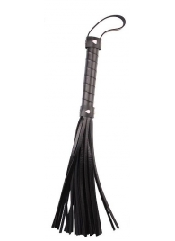 Черная многохвостая плеть Pleasure Whip - 46 см. - Chisa - купить с доставкой в Миассе