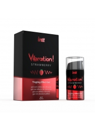 Жидкий интимный гель с эффектом вибрации Vibration! Strawberry - 15 мл. - INTT - купить с доставкой в Миассе