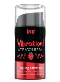 Жидкий интимный гель с эффектом вибрации Vibration! Strawberry - 15 мл. - INTT - купить с доставкой в Миассе
