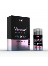 Жидкий интимный гель с эффектом вибрации Vibration! Bubble Gum - 15 мл. - INTT - купить с доставкой в Миассе