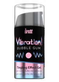 Жидкий интимный гель с эффектом вибрации Vibration! Bubble Gum - 15 мл. - INTT - купить с доставкой в Миассе