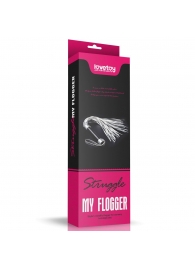 Серебристая плетка Struggle My Flogger с черной ручкой - 45 см. - Lovetoy - купить с доставкой в Миассе