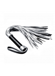 Серебристая плетка Struggle My Flogger с черной ручкой - 45 см. - Lovetoy - купить с доставкой в Миассе