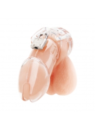 Прозрачная клетка целомудрия Acrylic See-thru Chastity Cage - BlueLine - купить с доставкой в Миассе