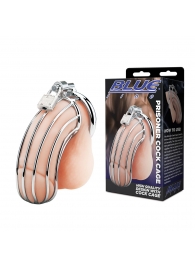 Металлическая клетка Prisoner Cock Сage с замком - BlueLine - купить с доставкой в Миассе