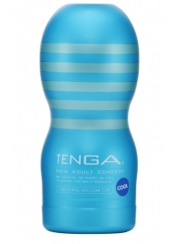 Мастурбатор с охлаждающей смазкой TENGA Original Vacuum Cup Cool - Tenga - в Миассе купить с доставкой