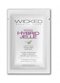 Гель-лубрикант на водно-силиконовой основе Simply Hybrid Jelle - 3 мл. - Wicked - купить с доставкой в Миассе