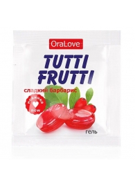 Гель-смазка Tutti-frutti со вкусом барбариса - 4 гр. - Биоритм - купить с доставкой в Миассе