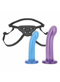 Страпон унисекс Beginners Strap-On с 2 насадками - 15 и 13 см. - Lux Fetish - купить с доставкой в Миассе