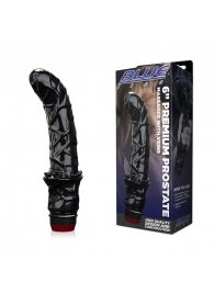 Черный вибромассажер простаты 6  Premium Prostate Massager - BlueLine - в Миассе купить с доставкой