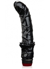 Черный вибромассажер простаты 6  Premium Prostate Massager - BlueLine - в Миассе купить с доставкой