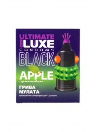 Черный стимулирующий презерватив  Грива мулата  с ароматом яблока - 1 шт. - Luxe - купить с доставкой в Миассе