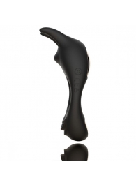 Черное эрекционное кольцо с двумя моторами Zeus Dual Vibe Cock Ring - FeelzToys - в Миассе купить с доставкой