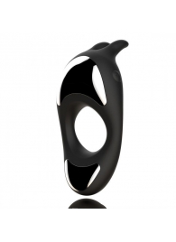 Черное эрекционное кольцо с двумя моторами Zeus Dual Vibe Cock Ring - FeelzToys - в Миассе купить с доставкой